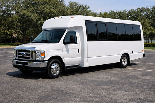 18-passenger minibus available for charter in Marshall, MI