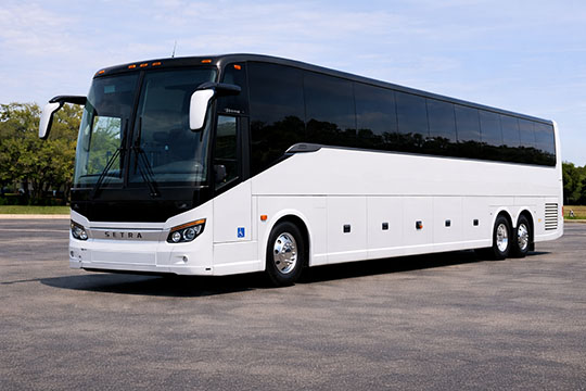 56-passenger charter bus available for charter in Marshall, MI